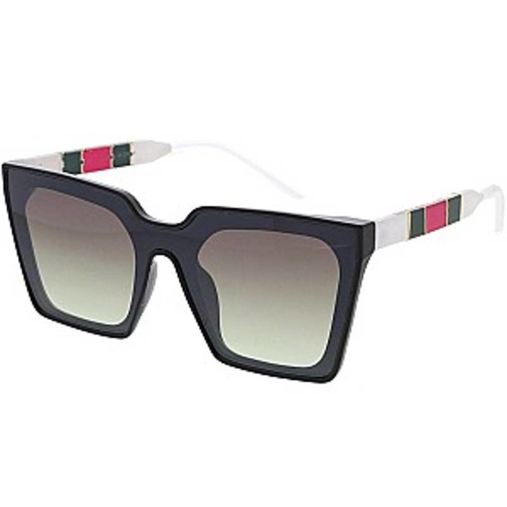 UV400 ProtectionTrendy Luxury Side Striped Square Sunglasses OMBRE LEN
